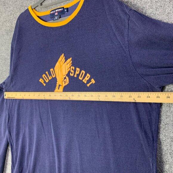 Vintage POLO SPORT Ralph Lauren Spell Out P Wings Logo Long Sleeve Shirt XXL - Picture 4 of 10